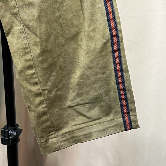 Anthropologie Green and Orange Navy Side Stripe Straight Relaxed Leg Pants SZ 28 - Picture 4 of 15